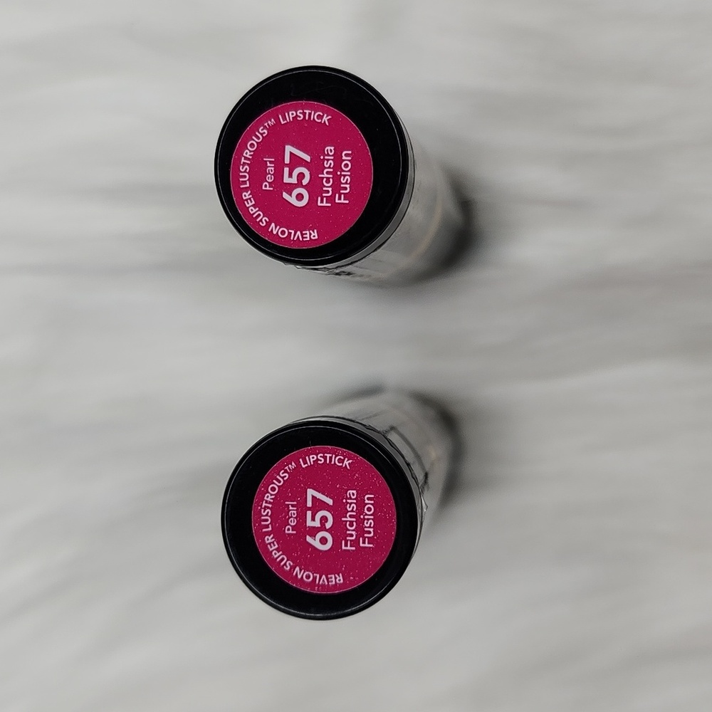 Revlon Super Lustrous Lipstick 657 Fuchsia Fusion Pearl x2 Lipsticks - Picture 6 of 10